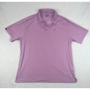 Callaway XL Pink Patterned Opti-Dri Golf Polo Shirt Mens Extra‎ Large